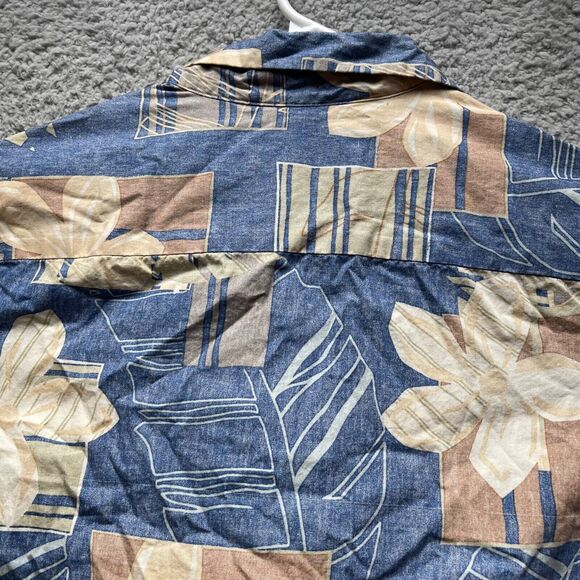 Nani Hawaiian Shirt Womens Small Blue Aloha Floral Button Up Short Sleeve - Picture 11 of 14